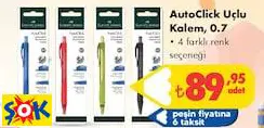 Faber-Castell Autoclick Uçlu Kalem Çeşitleri 0.7