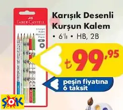 Faber-Castell Karışık Desenli Kurşun Kalem 6'Lı