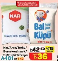 Nar/Aras/Torku/Borşeker/Irmak/Balküpü/Tatküpü Toz Şeker 1 Kg