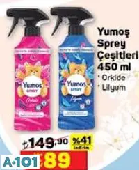 Yumoş Sprey 450 Ml Çeşitleri