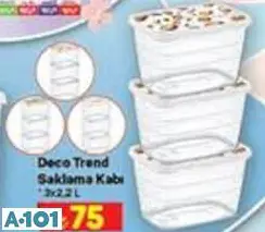 Deco Trend Saklama Kabı 3X2.2 L