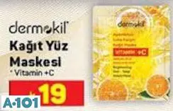 Dermokil Kağıt Yüz Maskesi Vitamin C