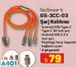 Go Smart GS-3CC-03 Şarj Kablosu