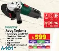 Piranha Avuç Taşlama 500 W