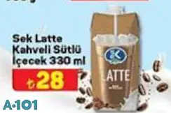 Sek Latte Kahveli Sütlü İçecek 330 Ml