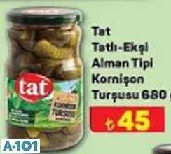 Tat Tatlı-Ekşi Alman Tipi Kornişon Turşusu 680 G