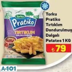 Torku Pratiko Tırtıklım Dondurulmuş Dalgalı Patates 1 Kg