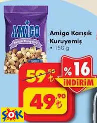 Amigo Karışık Kuruyemiş 150 G