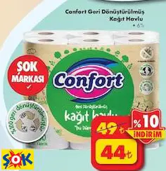 Comfort Geri Dönüştürülmüş Kağıt Havlu 6'Lı