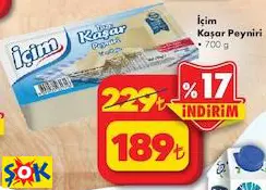 İçim Kaşar Peyniri 700 G