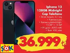 İphone 13 128 GB Midnight Cep Telefonu