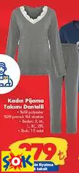 Kadın Pijama Takımı Dantelli