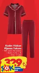 Kadın Viskon Pijama Takımı