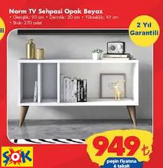 Ruum Store Norm Tv Sehpası Opak Beyaz