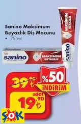 Sanino Maksimum Beyazlık Diş Macunu 75 Ml