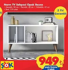 Ruum Store Norm Tv Sehpası Opak Beyaz