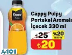 Cappy Pulpy Portakal Aromalı İçecek 330 Ml