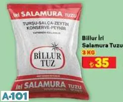 Billur İri Salamura Tuzu 3 Kg