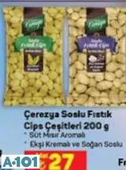 Çerezya Soslu Fıstık Cips Çeşitleri 200 G Süt Mısır Aromalı/Ekşi Kremalı Ve Soğan Soslu