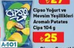 Cipso Yoğurt Ve Mevsim Yeşillikleri Aromalı Patates Cips 104  G