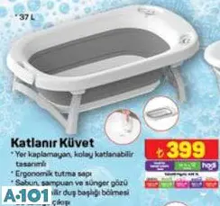 Katlanır Küvet 37 L