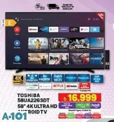 Toshiba 58UA2263DT 58 İnç 4K Ultra HD Android Tv Akıllı Televizyon