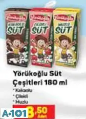 Yörükoğlu Süt Çeşitleri 180 Ml