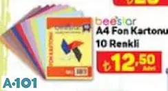 Beestar A4 Fon Kartonu 10 Renkli