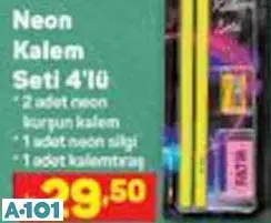 Fatih Neon Kalem Seti 4'Lü