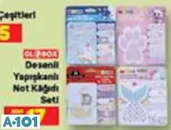 Globox Desenli Yapışkanlı Not Kağıdı Seti