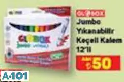 Globox Jumbo Yıkanabilir Keçeli Kalem 12'Li