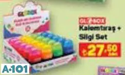 Globox Kalemtıraş+Silgi Set