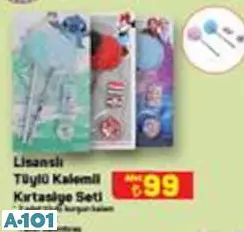 Lisanslı Tüylü Kalemli Kırtasiye Seti