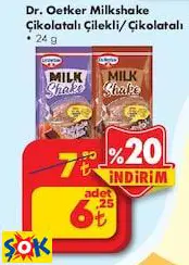 Dr. Oetker Milkshake Çikolatalı Çilekli/Çikolatalı 24 G