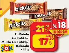 Eti Bidolu Yer Fıstıklı/Muzlu Yer Fıstıklı/Kakaolu 81 G