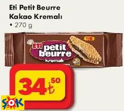 Eti Petit Beurre Kakao Kremalı 270 G