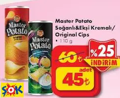 Master Potato Soğanlı&Ekşi Kremalı/Original Cips 110 G