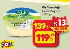 Mis Tam Yağlı Kaşar Peyniri 500 G