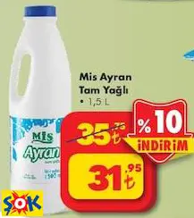 Mis Ayran Tam Yağlı 1,5 L