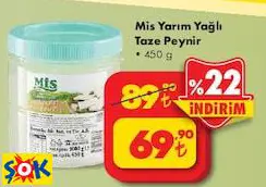 Mis Yarım Yağlı Taze Peynir 450 G