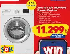 Altus AL 8103 1000 Devir Çamaşır Makinesi