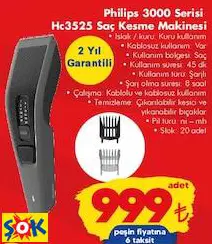 Philips 3000 Serisi Hc3525 Saç Kesme Makinesi