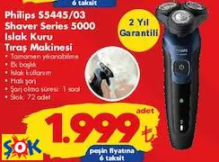 Philips S5445/03 Shaver Series 5000 Islak Kuru Tıraş Makinesi