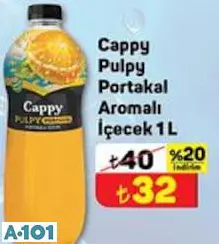 Cappy Pulpy Portakal Aromalı İçeçek 1 I