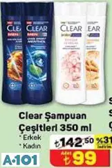 Clear Şampuan Çeşitleri  350 Ml Erkek/Kadın