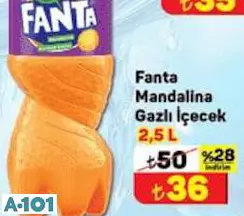 Fanta Mandalina Gazlı İçeçek 2,5 I