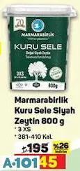 Marmarabirlik 381-410 Kal. 3 Xs Kuru Sele Siyah Zeytin 800 G