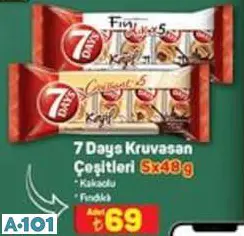 7 Days Kruvasan Çeşitleri 5X48 G Kakaolu/Fındıklı