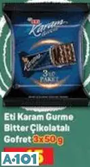 Eti Karam Gurme Bitter Çikolatalı Gofret 3X50 G