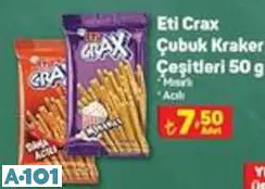 Eti Crax Çubuk Kraker Çeşitleri 50 G Mısırlı/Acılı